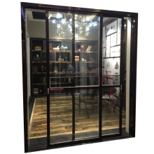 Soundproof design slim frame aluminium profile slide glass door